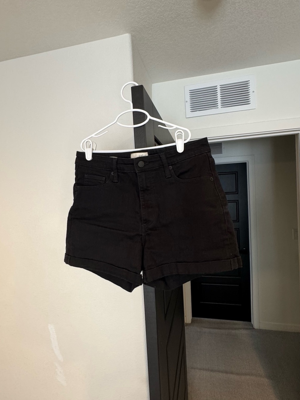 Universal Thread Black Cuffed Denim Shorts